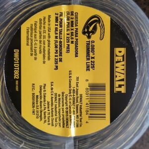 DEWALT Trimmer Line - Durable Yellow